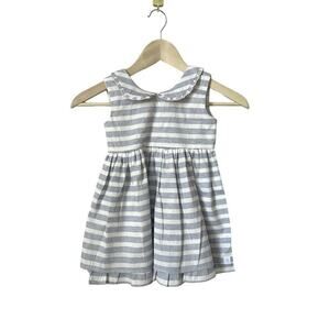 SweetHoney NWT Blue And White Stripe Dress 4T (read)